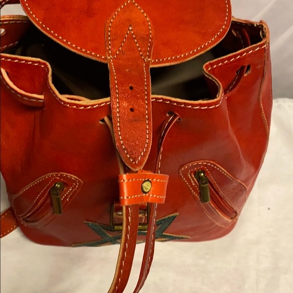 Moroccan Leather Backpack - Picture 12 of 15